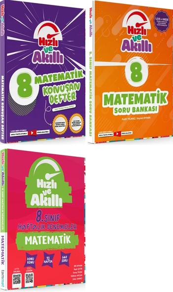 Tammat 8. Sınıf Matematik Hızlı Ve Akıllı Soru + Defter + 32 Haftalık Deneme Set 3 Kitap ürün görseli 1