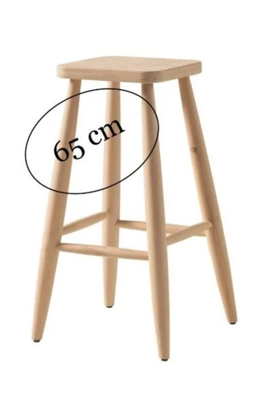 EHM Ham Ahşap 65 Cm Kare Tabure Sandalye ürün görseli 1