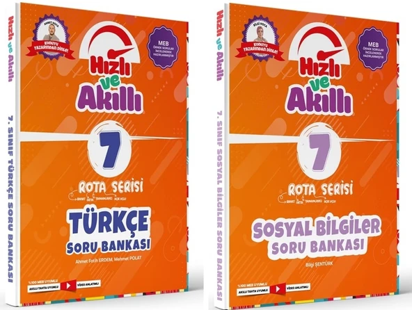 Tammat 7. Sınıf Türkçe + Sosyal Bilgiler Rota Hızlı Ve Akıllı Soru Bankası Seti 2 Kitap ürün görseli 1