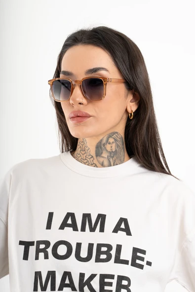Cateye Kare Cris Model Unisex Güneş Gözlüğü UV400 - RG23043 ürün görseli 1