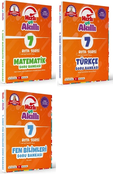 Tammat 7. Sınıf Matematik + Türkçe + Fen Bilimleri Rota Hızlı Ve Akıllı Soru Bankası Seti 3 Kitap ürün görseli 1