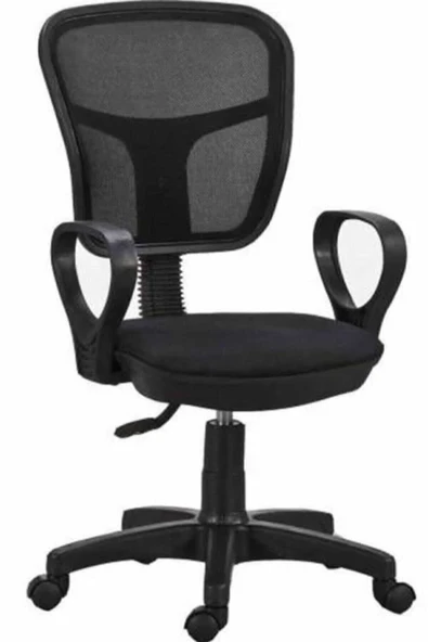 Mgr Office Fileli Siyah Ofis Bilgisayar Çalışma Koltuğu Öğrenci Koltuğu Ergonomik Bilgisayar Koltuğu ürün görseli 1