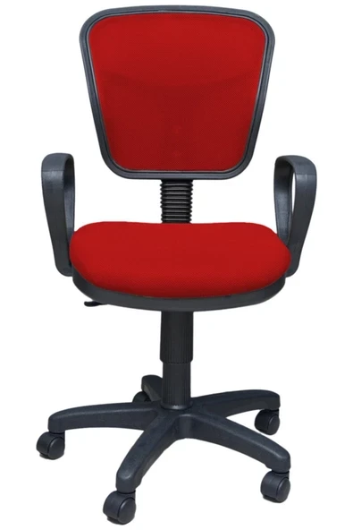 Design Home Porziyon Depar Kırmızı Fileli Bilgisayar Ofis Büro Çalışma Koltuğu - Sandalyesi Kırmızı ürün görseli 1