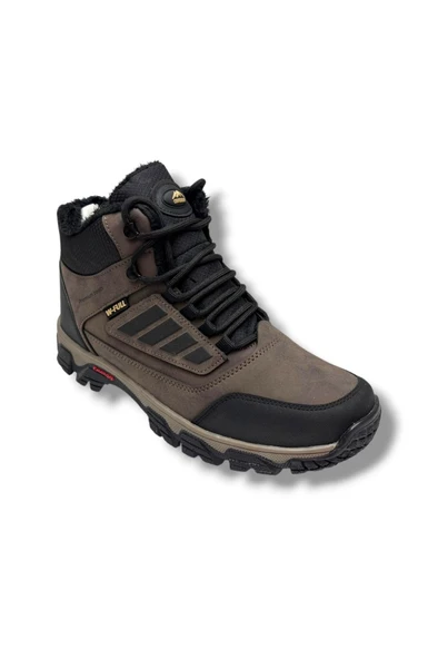 Wanderfull 3022-26 Deri Bağcıklı İçi Kürklü Outdoor Erkek Bot Kahve Siyah Kırmızı 45-47 ürün görseli 1