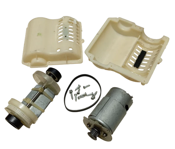 DC 12-24V Kutulu Güçlü Titreşim Motoru Kasnak Kayış Rulman Mil Sistemi Öğrenci Hobi Deney Seti - Demonte(Montesiz) ürün görseli 1