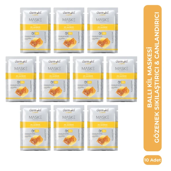 Dermokil Gözenek Sıkılaştırıcı Ballı Kil Maskesi 15 ml x 10 Adet ürün görseli 1