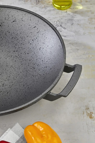 Cooker 35 Cm Granit Döküm Kaplama Saç Tava CKR3911 - Resim 3