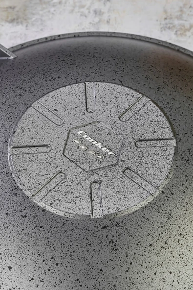 Cooker 35 Cm Granit Döküm Kaplama Saç Tava CKR3911 - Resim 5