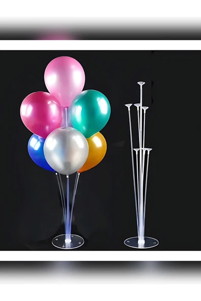 rkmstore 7'li Çubuklu Balon Standı – Ayaklı Balon Süsleme Seti Doğum Günü ve Parti Dekoru ürün görseli 1