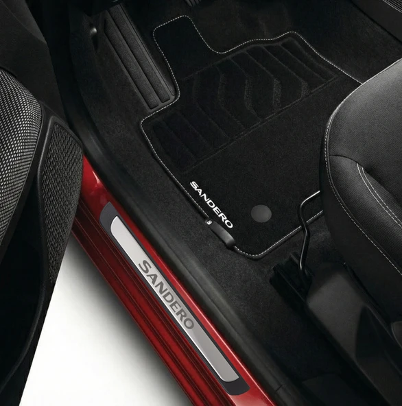 Dacia Sandero Krom Kapı Eşiği 2006 ve Üzeri 4 Parça Paslanmaz Çelik ABS Çerçeve ürün görseli 1
