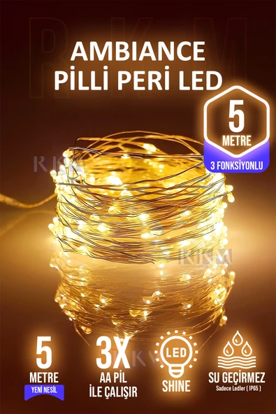 rkmstore Peri Led Dekoratif Led Aydınlatma 5 Metre Gün Işığı 3 Foksiyonlu 5 M Led ürün görseli 1