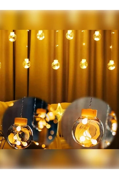 rkmstore Top Led Dekoratif Saçaklı Perde Işık – 8 Fonksiyonlu Fişli Günışığı Ampul Led Aydınlatma ürün görseli 1