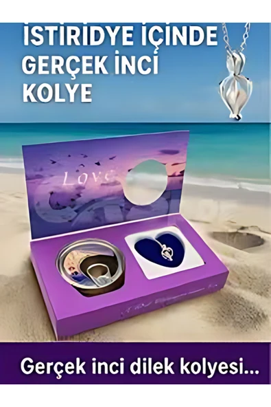 rkmstore İstiridye İnci Kolye Kadın Şık Zarif Tasarım Paslanmaz Çelik Zincirli İnci Kolye Hediyelik Takı ürün görseli 1