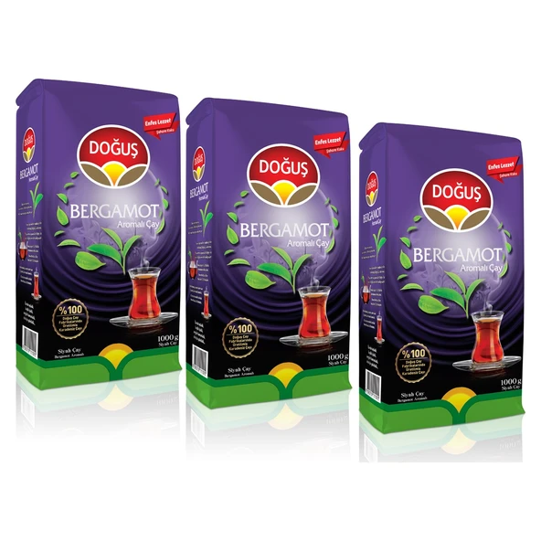 Doğuş Bergamot Aramalı Siyah Çay 1000 gr x 3 ürün görseli 1