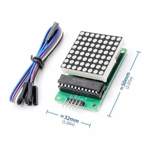 MAX7219 Dot Matrix 8x8 Led Ekran Display Modülü - Resim 2