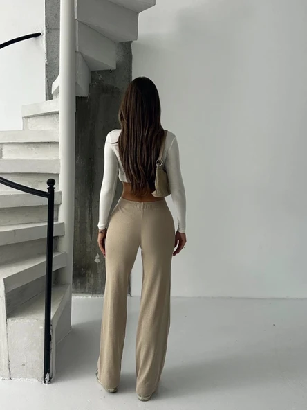Fit comfort bej salaş pantolon - Resim 3