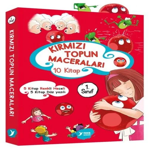 Kırmızı Topun Maceraları 1. Sınıf Renkli Heceli Düz Yazı 10 Kitap ürün görseli 1
