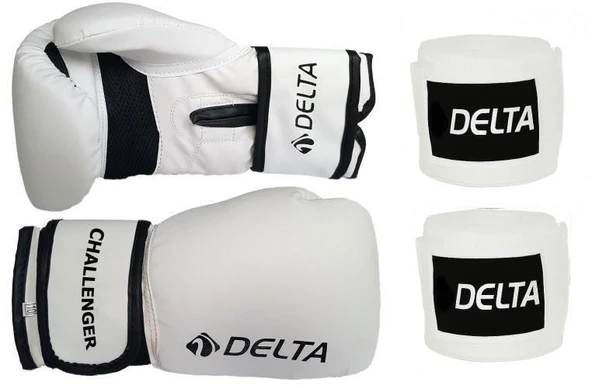Delta Challenger Dura-Strong Boks Eldiveni + Boks El Bandajı Seti ürün görseli 1