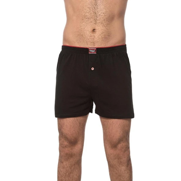 6 Adet Özkan Erkek Pamuklu Şardonlu Düz Renk Boxer 0041 ürün görseli 1