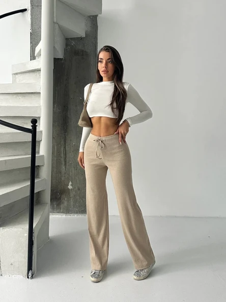 Fit comfort bej salaş pantolon - Resim 2