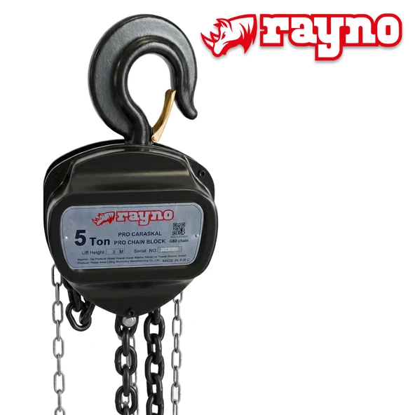 Rayno Profesyonel HSC Üçgen Tip Caraskal 5 Ton x 3 mt - RYN11056 ürün görseli 1