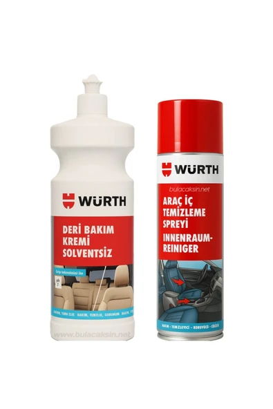 Würth Deri Besleyici Bakım Kremi 1000ml Araç Içi Temizleme Spreyi 500ml ürün görseli 1