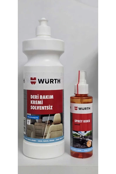 Würth Deri Bakım Kremi ( Solventsiz ) + Araç Kokusu Şeftali ürün görseli 1