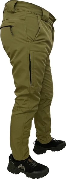 AÇIK HAKİ SOFT SHELL PANTOLON İÇİ POLARLI ürün görseli 1