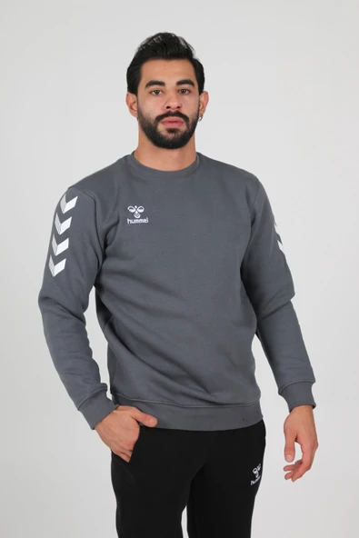 Hummel Armin Pamuklu Sweat Antrasit - Resim 2