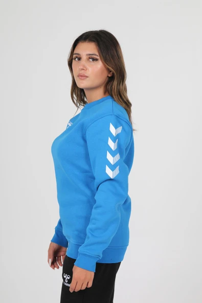 Hummel Armin Pamuklu Sweat Mavi - Resim 6