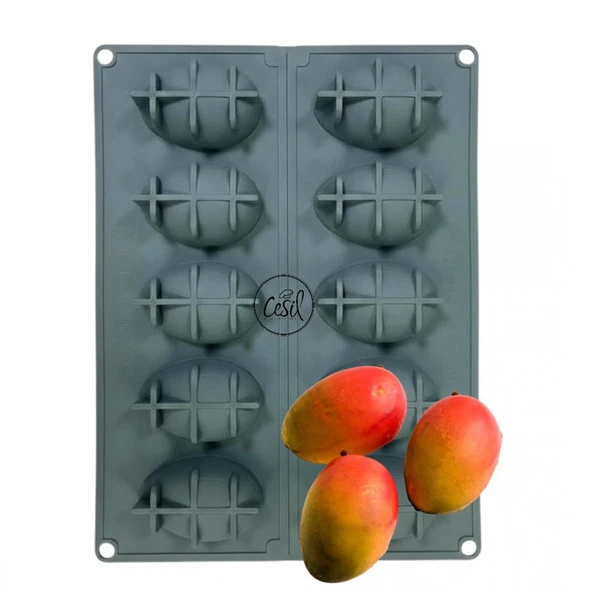 SİLİKON KALIP MANGO 40X30 10 LU ürün görseli 1