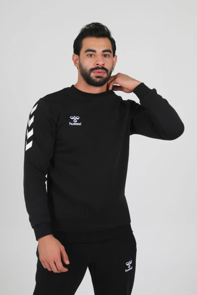 Hummel Armin Pamuklu Sweat Siyah - Resim 4