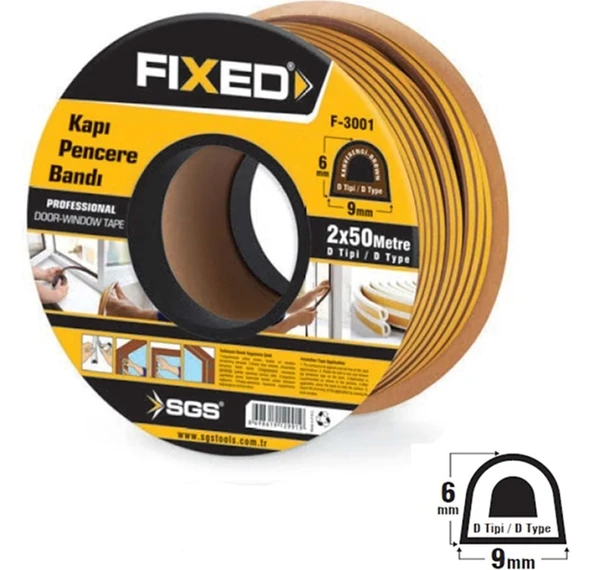 Fıxed Kapı - Pencere Fitili Kahverengi 2X50MT ürün görseli 1