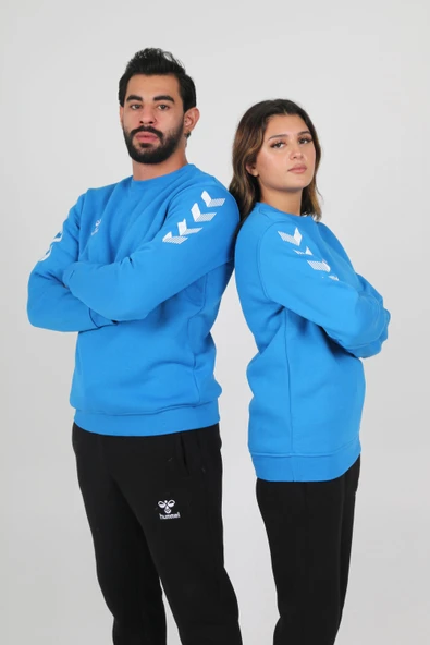 Hummel Armin Pamuklu Sweat Mavi - Resim 2