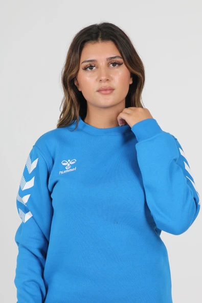 Hummel Armin Pamuklu Sweat Mavi - Resim 4