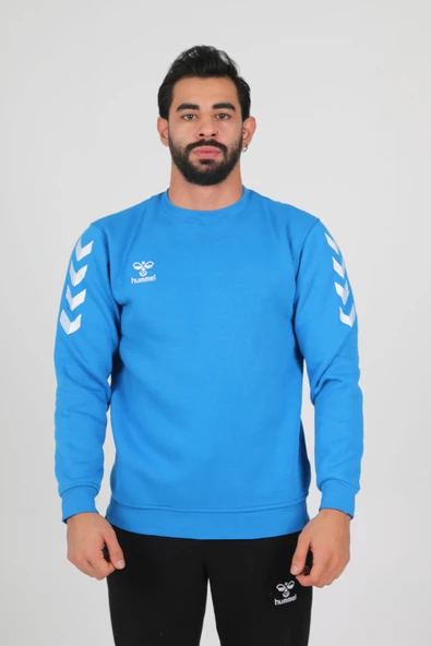 Hummel Armin Pamuklu Sweat Mavi ürün görseli 1
