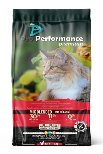 Pro Performance Tavuk-Sığır-Karidesli Mix Kedi Maması 15 Kg ürün görseli 1