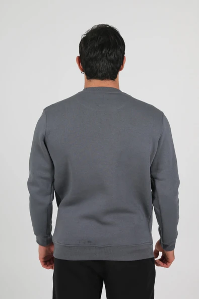 Hummel Armin Pamuklu Sweat Antrasit - Resim 6