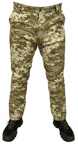 PİXEL KAMUFLAJ SOFT SHELL PANTOLON İÇİ POLARLI - Resim 2