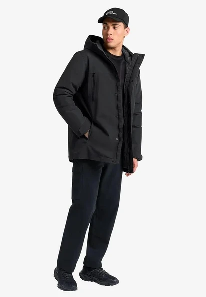 Jack Wolfskin Glacıer Shıeld Jacket Mont Siyah - Resim 3