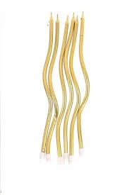 MUM UZUN  BURGULU GOLD 6 LI 15 CM ürün görseli 1