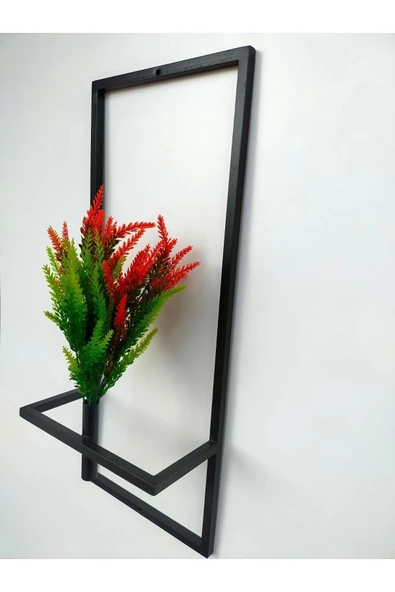 Dekoratif Metal Çiçeklik Yapay Çiçek Kırmızı Yeşil Lavanta Duvar Aksesuarı Salon Balkon Saksı-lw ürün görseli 1