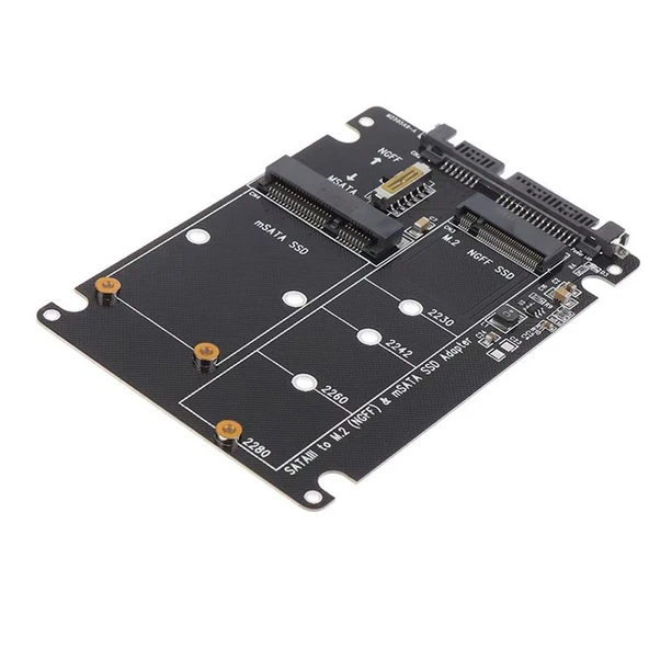 M2 NGFF SATA SSD MSATA SSD adaptörü m.2 ngff sata sabit Disk adaptör - Resim 2