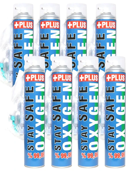 Stay Safe Taşınabilir Medikal Oksijen Plus 8 Adet ürün görseli 1