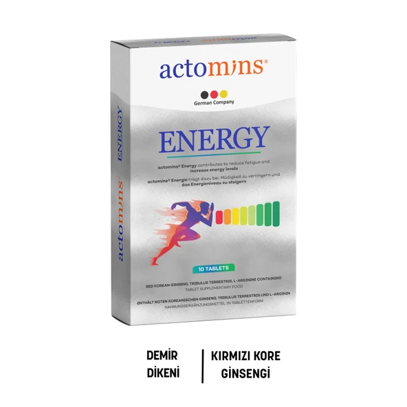 Actomins Energy Tribulus, Ginseng, L-arjinin İçeren Gıda Takviyesi ürün görseli 1