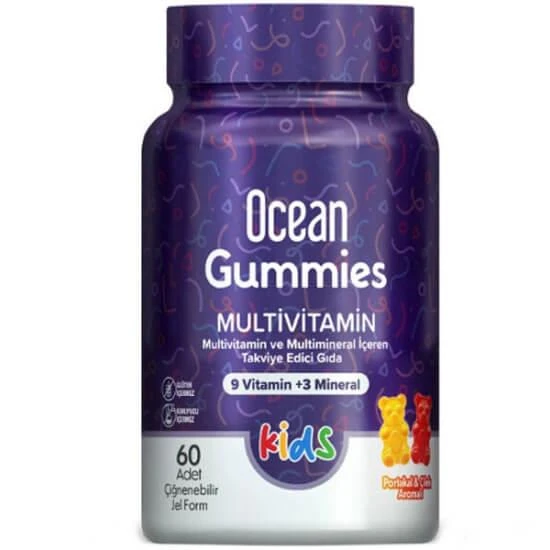 Ocean Gummies Multivitamin Kids 60 Adet Çiğnenebilir Jel ürün görseli 1