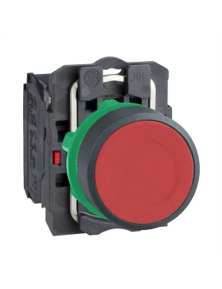 Schneider XB5AA42 22 mm Yaylı Kırmızı Kumanda Butonu Plastik ürün görseli 1