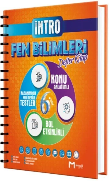 Mozaik Yayınları İntro 6.Sınıf Fen Bilimleri Konu Özetli Soru Bankası - 360 Sayfa - Spiralli ürün görseli 1