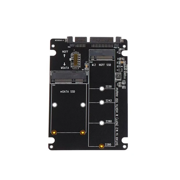 M2 NGFF SATA SSD MSATA SSD adaptörü m.2 ngff sata sabit Disk adaptör ürün görseli 1