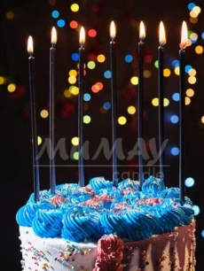 MUM UZUN SİYAH 7 Lİ 20 CM ürün görseli 1